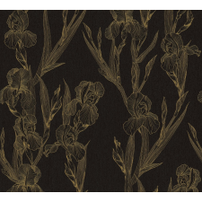  As-Creation Daniel Hechter 6/Black is Beautiful 37526-3 Natur Virágos díszítóminta fekete aranysárga tapéta tapéta, díszléc és más dekoráció