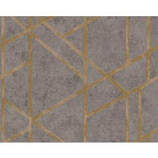  As-Creation Metropolitan Stories 36928-1 design natur beton alap grafikus mintázat sötétszürke arany fémes hatás tapéta tapéta, díszléc és más dekoráció