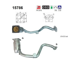 AS katalizátor AS 15786 autóalkatrész