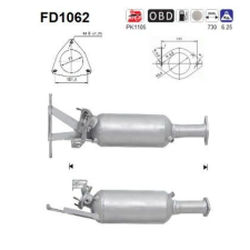 AS Korom-/részecskeszűrő, kipufogó AS FD1062 autóalkatrész