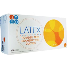 ASAP púdermentes latex kesztyű L-es, 100db (8590786225565) védőkesztyű