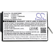 ASBBA-001 Fotó, kamera akku 2620 mAh digitális fényképező akkumulátor