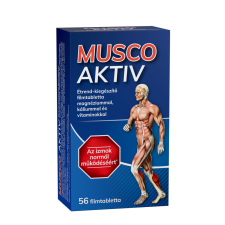 Ascorvita Musco aktiv étrend-kiegészítő filmtabletta magnéziummal, káliummal és vitaminokkal 56 db gyógyhatású készítmény