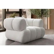 ASIR Design fotel Alba fehér bouclé bútor