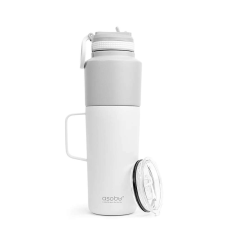 Asobu Twin Pack 900ml Termosz kulacs + bögre - Fehér termosz