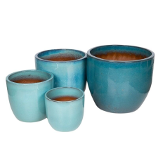  Aspen Classic kerámia növénytartó szett azúrkék 30x27-59x50cm S4 kerti tárolás