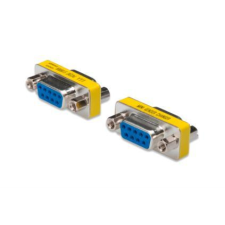 Assmann D-Sub(9) F - D-Sub(9) F Adapter Sárga kábel és adapter