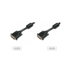 Assmann DVI connection cable, DVI(24+1), 2x ferrit (AK-320101-100-S) kábel és adapter