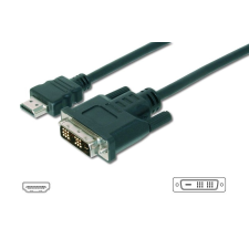 Assmann HDMI adapter cable type A-DVI-D(18+1) (Single Link) M/M 3m Black kábel és adapter