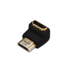 Assmann HDMI M (Hajlított) - HDMI F Adapter Fekete kábel és adapter