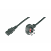 Assmann Power Cord, UK plug, 90° angled - C13