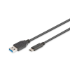  Assmann USB Type-C connection cable type C to A M/M 1m Black