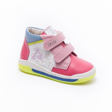 Asso rózsaszín, bőr kislány bokacipő, virág díszítéssel (20 - 24); (L-C-003-01) (24) gyerek cipő