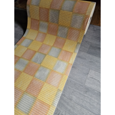 associatedweavers Csúszásmentes fürdőszobai futószőnyeg tekercs, kádkilépő, sárga kockás, 65cm széles lakástextília