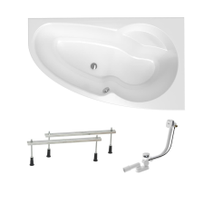  Asszimetrikus kád Laguna Luiza 160x95 cm akrilát jobb SIKOLU1600PAPN kád, zuhanykabin