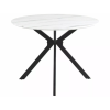  Aster Kerek Étkezőasztal Márvány MDF Fehér-Fekete Modern