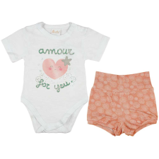 Asti 2 részes baba szett szívecskés mintával babaruha szett