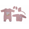 Asti 5 részes belül bolyhos kislány baba szett Elefánt mintával