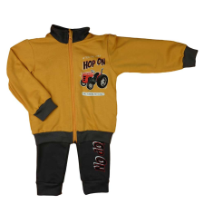 Asti Belül bolyhos fiú szabadidő szett traktoros mintával babaruha szett