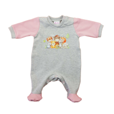 Asti Belül bolyhos, hosszú ujjú baba rugdalózó – Állatos mintával rugdalózó