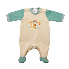 Asti Belül bolyhos, hosszú ujjú baba rugdalózó – Állatos mintával rugdalózó