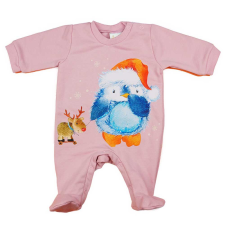 Asti Belül bolyhos hosszú ujjú baba rugdalozó bébi pingvin mintával rugdalózó