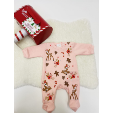 Asti Belül bolyhos hosszú ujjú baba rugdalozó karácsonyi mintával rugdalózó