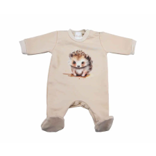 Asti Belül bolyhos hosszú ujjú kisfiú rugdalózó Süni mintával rugdalózó