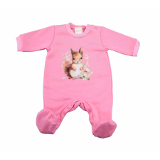 Asti Belül bolyhos hosszú ujjú kislány rugdalózó Mókus mintával rugdalózó