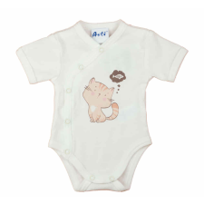 Asti Biopamut elöl patentos rövid ujjú baba kombidresz kombidressz, body