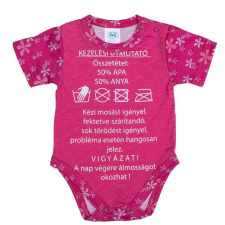 Asti Feliratos rövid ujjú baba body kombidressz, body