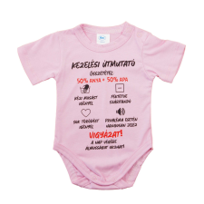 Asti Feliratos rövid ujjú baba body kombidressz, body