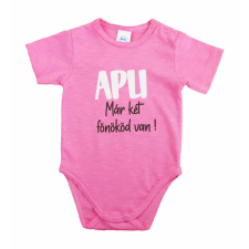 Asti Feliratos rövid ujjú baba body kombidressz, body