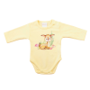Asti Hosszú ujjú baba body - Állatos mintával