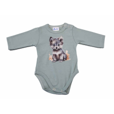 Asti Hosszú ujjú baba body farkas mintával kombidressz, body