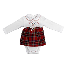 Asti Hosszú ujjú galléros, szoknyás baba body kombidressz, body