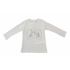 Asti Hosszú ujjú kislány póló cuki bagoly mintával