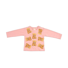 Asti Hosszú ujjú kislány póló cuki Macis mintával gyerek atléta, trikó