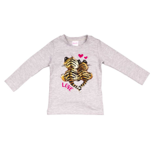 Asti Hosszú ujjú kislány póló cuki Tigris mintával gyerek atléta, trikó