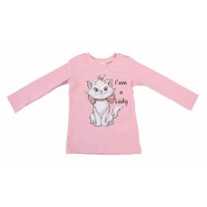 Asti Hosszú ujjú kislány póló Marie cica mintával