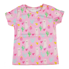 Asti Láma mintás kislány bébi rövid ujjú póló gyerek atléta, trikó