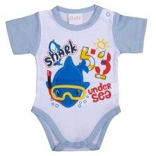 Asti Rövid ujjú baba body Cápás mintával kombidressz, body