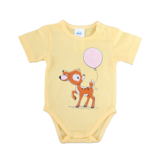 Asti Rövid ujjú baba body cuki Őzike mintával kombidressz, body