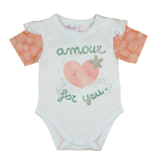 Asti Rövid ujjú baba body szívecskés mintával kombidressz, body