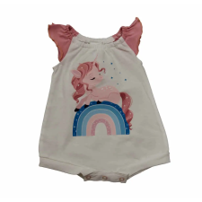 Asti Rövid ujjú kislány baba napozó Unikornis mintával kombidressz, body