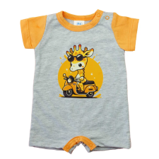 Asti Rövid ujjú napozó pamut anyagból Zsiráf mintával kombidressz, body