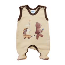 Asti Ujjatlan belül bolyhos pamut rugdalózó - Macis mintával rugdalózó