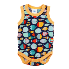 Asti Ujjatlan mintás nyári baba body kombidressz, body