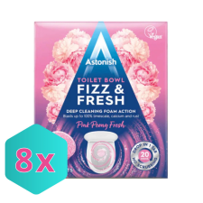  Astonish Fizz&amp;Fresh WC tabletta, bazsarózsa 8db/doboz KARTON - 8 db tisztító- és takarítószer, higiénia