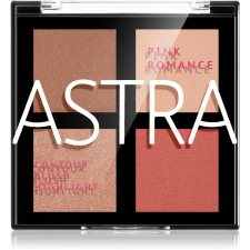 Astra Make-up Romance Palette Púderes highlight és kontúr paletta az arcra árnyalat 02 Pink Romance 8 g arcpirosító, bronzosító